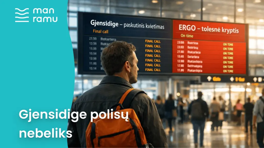 Gjensidige Lietuvoje nuo 2026 balandžio 29 platins tik Ergo draudimo polisus